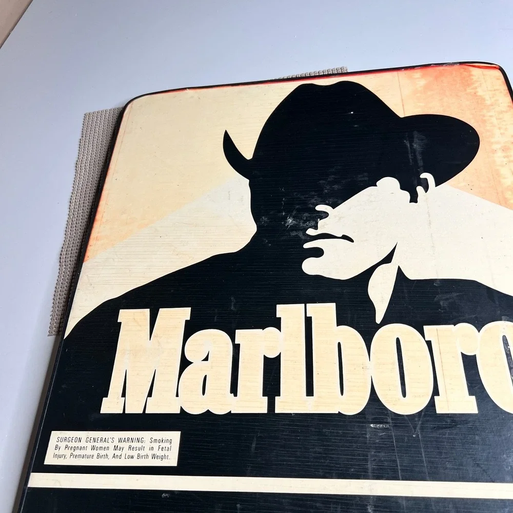 Vintage Marlboro Packs Store Price‎ Sign Philip Morris 1992 Display
